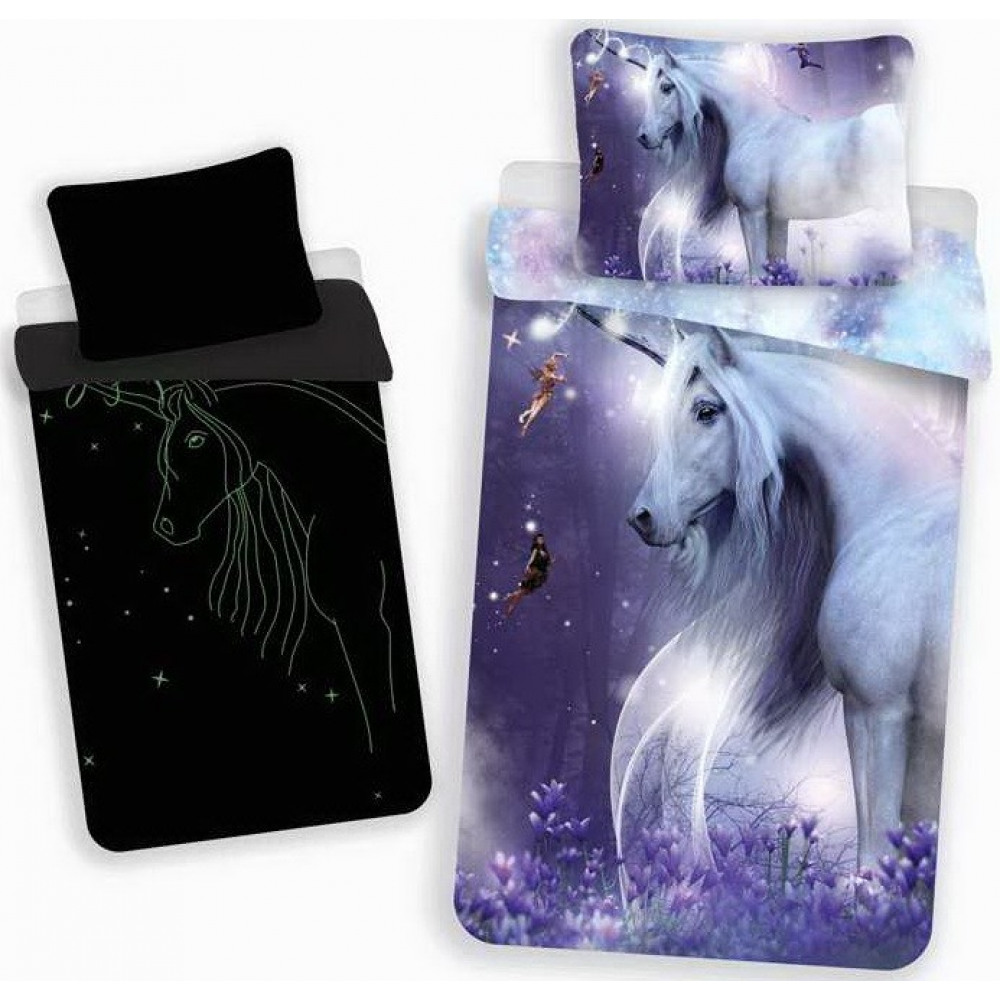 Fluorescentna Unicorn dječja posteljina