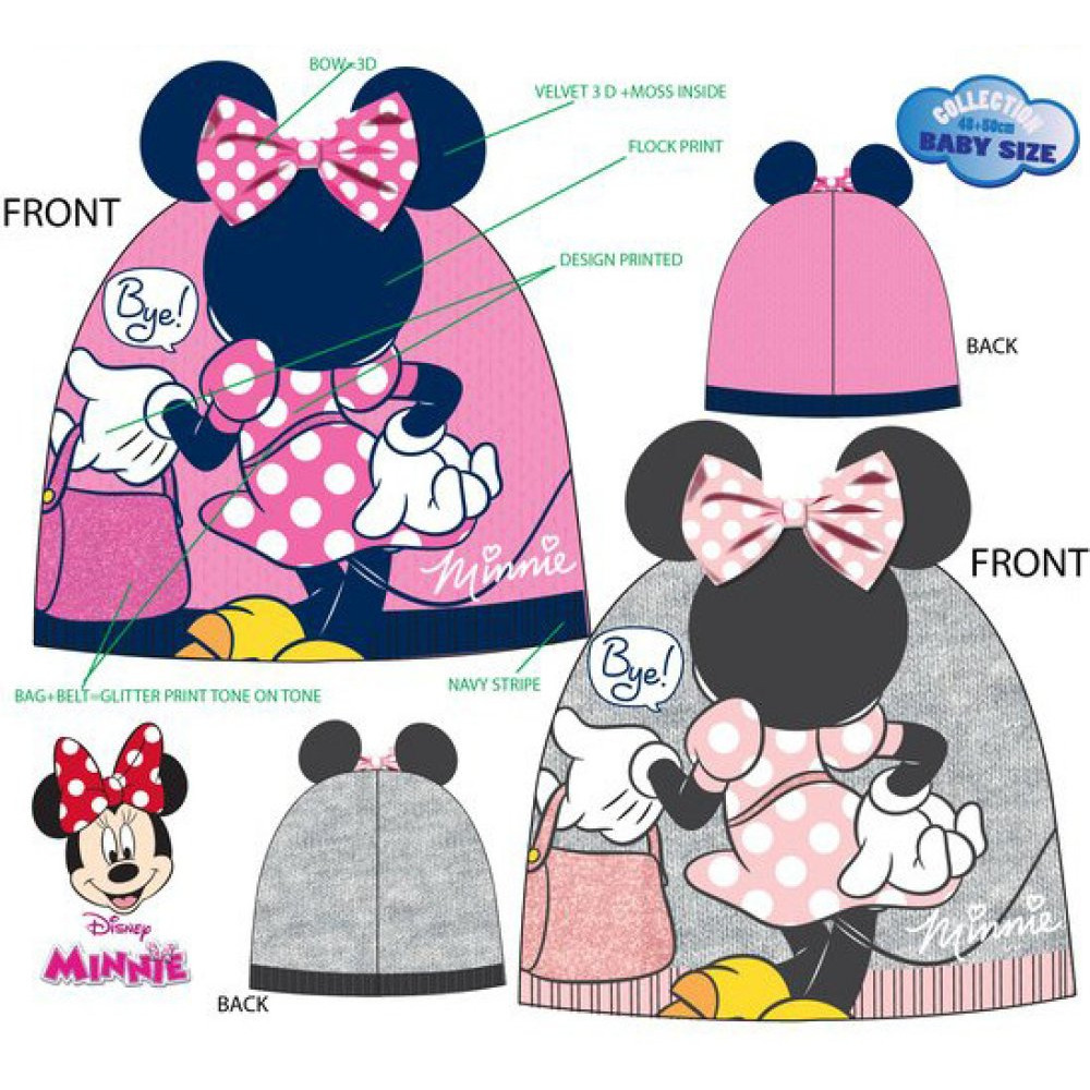 Minnie kapa za bebe
